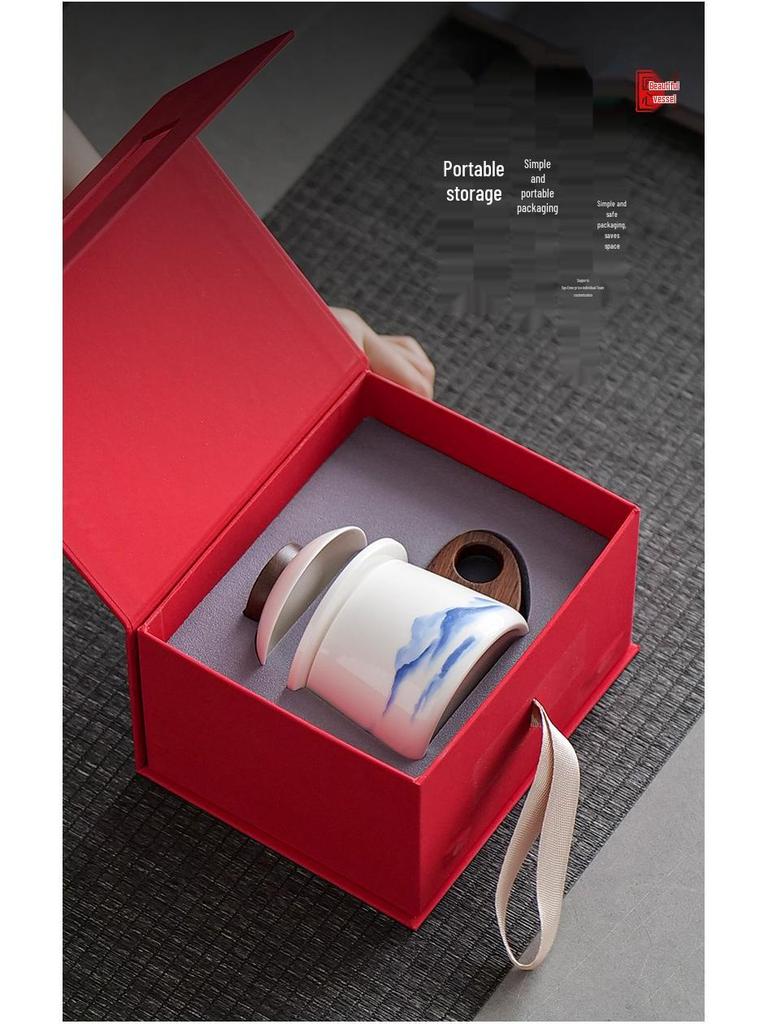 Exquisite Mutton Fat White Porcelain Tea & Coffee Infuser Cup for Home & Office