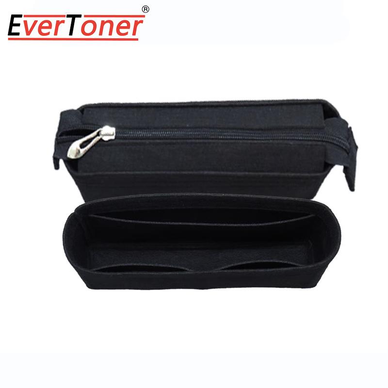 

EverToner Durable Storage Insert Bag Portable Multi-Pocket Linner Bag for L-Saumur messenger bag Travel Felt Organizer
