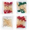 50pcs Christmas Bamboo Cocktail Picks Santa Claus Snowflake Tree Drink Fruit Dessert Food Toothpicks Christmas Party Decor 2026