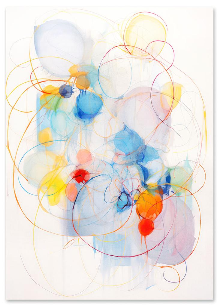 Plakat kolorowa abstrakcja