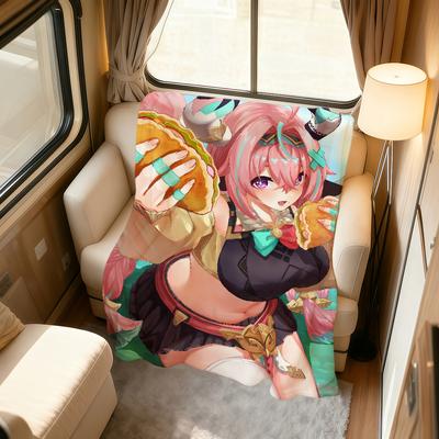 Kawaii Game Varesa Genshin Impact Fanart Warm Soft Plush Blanket Sofa Living Room Nap Home Bedroom Travel Gift Flannel Pet Hogar
