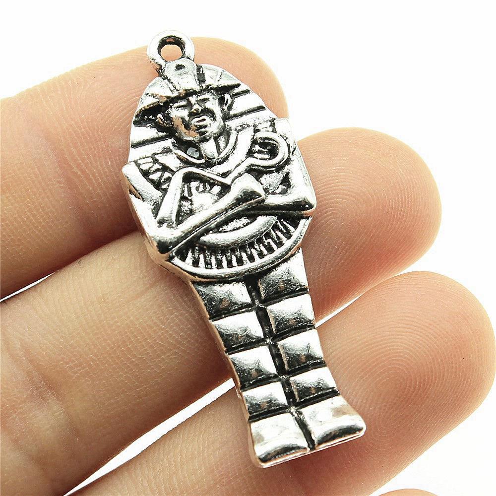 Charms Egipski Faraon Szef Wisiorki Vintage Biżuteria Materiały QC048