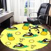 1pc Pineapple Orca Office Round Area Rug,  Mat Suitable ForOffice, Under Office Chairs Bedroom Living Room Home Decor, Room Deco