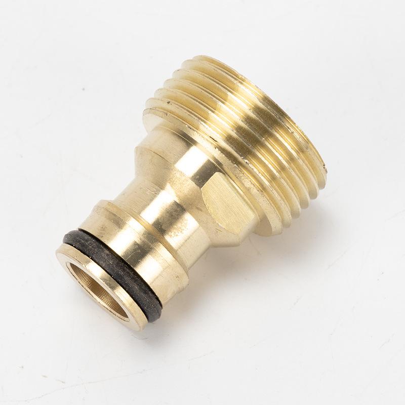 Copper Quick-Connect Faucet & Pipe Connector with Internal/External Thread - Fits 4mm & 6mm.
