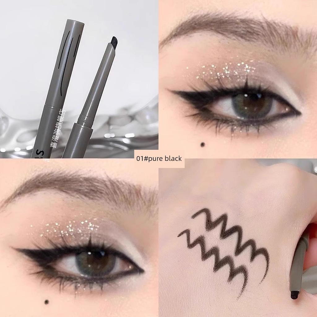 New Chinese-Style Fox-Eye Red Eyeliner Gel Pen for Beginners, Ultra-Fine, Waterproof, Non-Smudging, Long-Lasting Eyeliner Pen, Brown 25