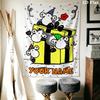 Custom Name Sheepworld Wall Tapestry Aesthetic Wall Hanging Printed Fabric Blanket Decorative Tapestries for Bedroom Living Room Home Decor