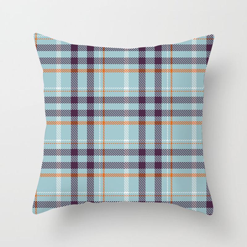 Scottish Red Plaid Pillowcase Home Sofa Pillow Cushion Cover