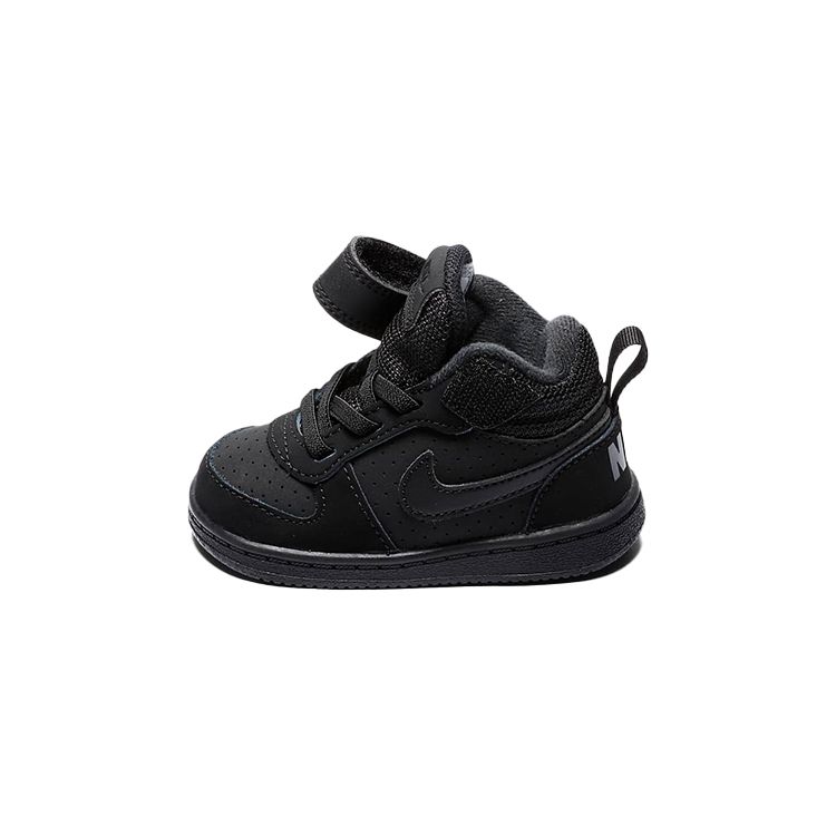 Nike Court Borough Mid TD Triple Black Baby Sneakers 870027-001