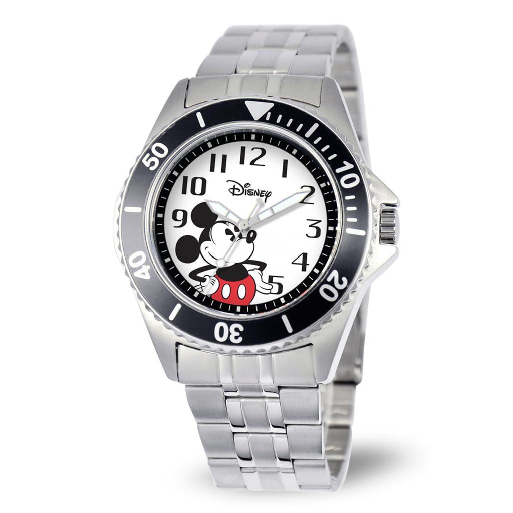 Overseas Direct Import Genuine Product Disney Mens W000524 Mickey Mouse Honor Stainless Steel Bracelet Watch.
