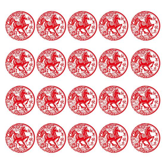 Kinesiskt nyår Fönsterklistermärke Vårfest Fönsterdekal Avtagbar Statisk PVC-dekal för Nyårsfestartiklar Vardagsrum Vägg Fönsterdekor