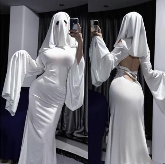 TUAHOUS Halloween Geist Cosplay Sexy Geisterkostüm Horror Jiangshi Spukhaus Kulturfest Schulfest Anime Jenseits Dämon Teufel Yokai