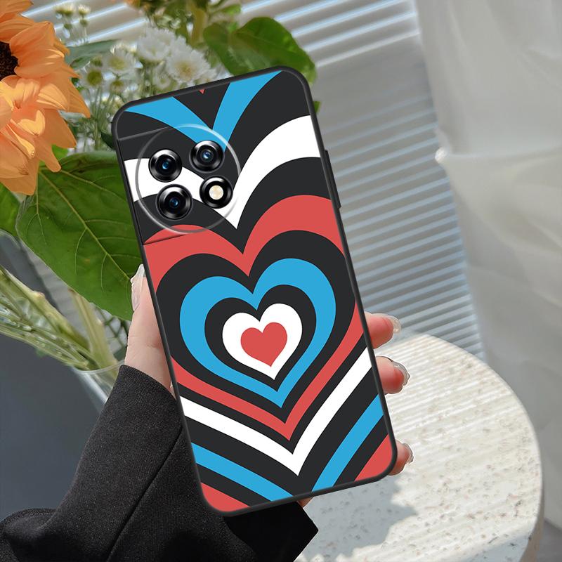 Latte Love Tunnel Brown Heart Case For OnePlus 10 Pro 15 13 12 11 13T 15R 13R 10R 10T 8T Nord CE 5 4 2 3 Lite N20 N30 Cover