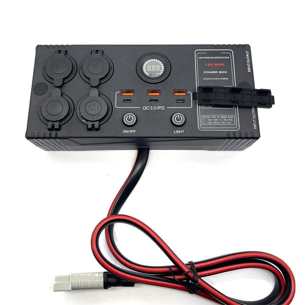 ABS Mini Power Box 12V Mini Power Box Box With Ander-son 3 X USB 3 X USB-C 4 X Cig Sockets Reliable