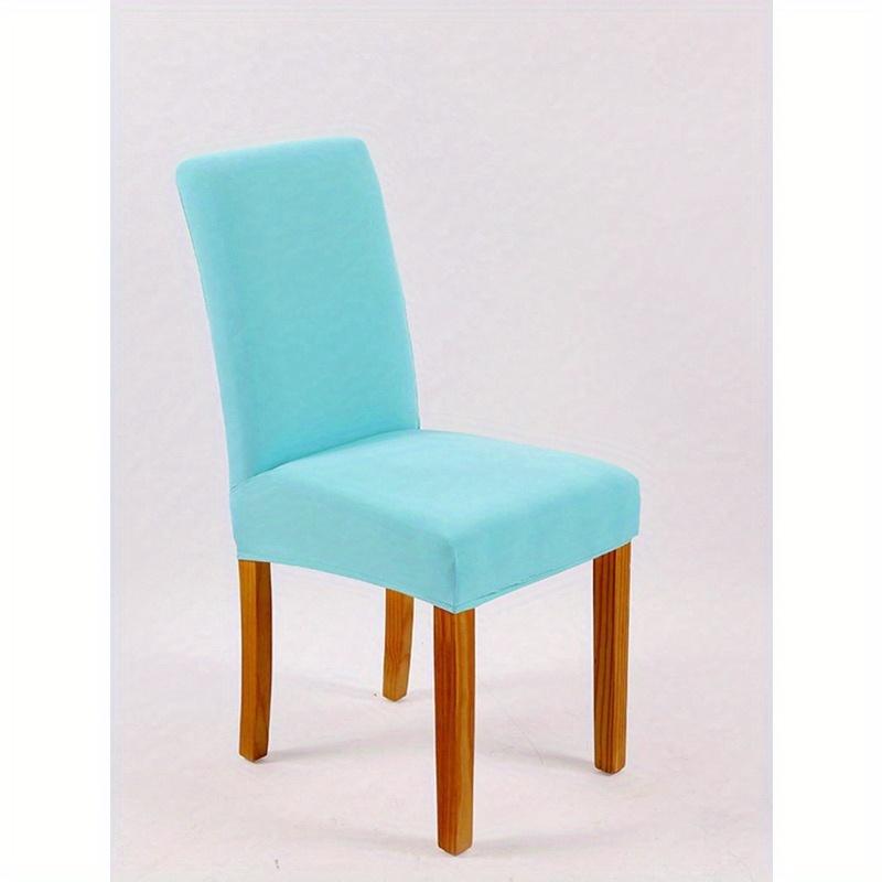1 Stück einfarbiger dehnbarer Esszimmerstuhl-Überzug, minimalistischer Polyester-Esszimmerstuhlbezug für Zuhause
