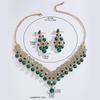 Latest Stylish Design Fancy Wedding Party Crystal Diamonds Necklace Jewellery Set for Women