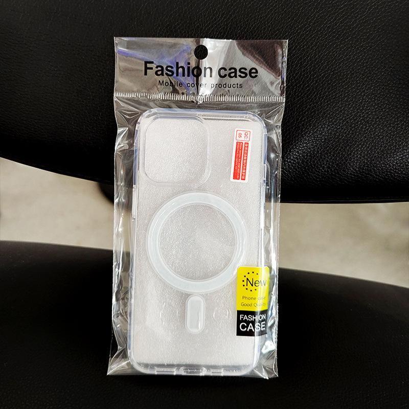 Clear Magnetic Drop-Proof Case for iPhone 16 Pro Max - Wireless Charging Compatible Protective Cover.