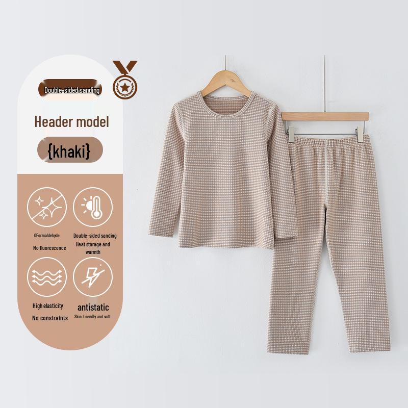 Kids' Fleece Pajama Set - Warm Cardigan with Long Sleeves for Autumn/Winter