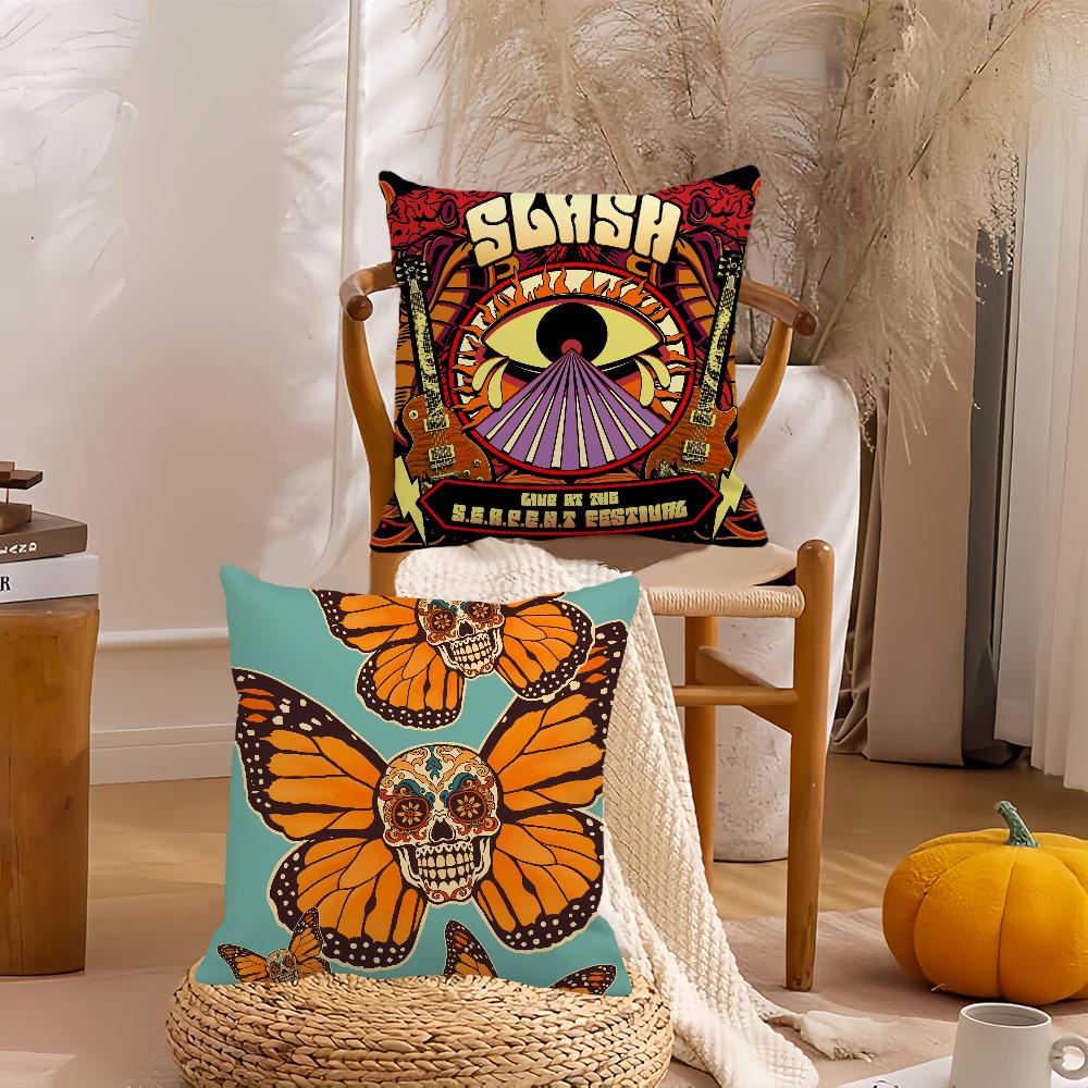 Guitarist S-Slash Pillow Case Home Decoration Cushion Cover Suitable For Bedroom Car Office Sofa