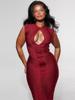 Europese & Amerikaanse Dames 2026 Herfst/Winter Sexy Midi Bodycon Jurk met Rits aan de Achterkant