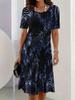 New Summer Mid-length Dress 3D Printed Design Casual for Outings and Parties