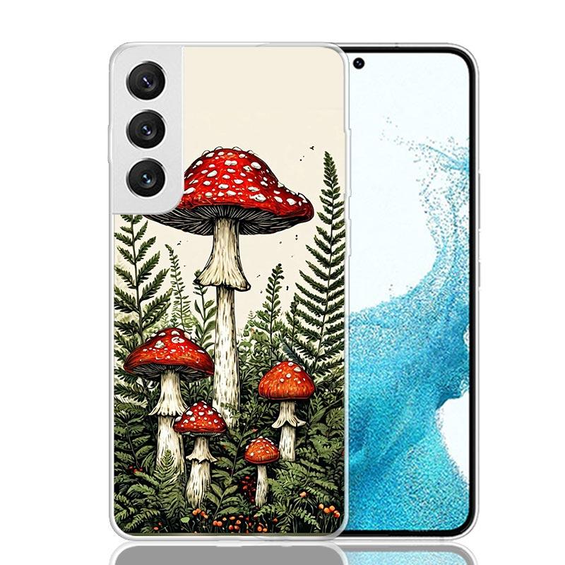 Colorful Mushroom For Samsung Galaxy S25 S24 S23 S22 Ultra Phone Case S21 Plus S20 FE S10 + S25Edge Fundas Cover Coque S25 S24 S