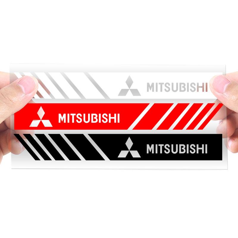 Car PVC Stripe Racing Strips Rear View Mirror Stickers Badge For Mitsubishi Lancer Ralliart 10 3 9 EX Outlander 3 ASX L200 ASX
