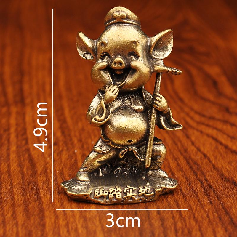 

Творческая латунная фигурка Сунь Укуна, полный набор Тан Сэна, Ша Сэна, Чжу Бацзе, украшение для дома, офиса, рабочего стола, чайный питомец