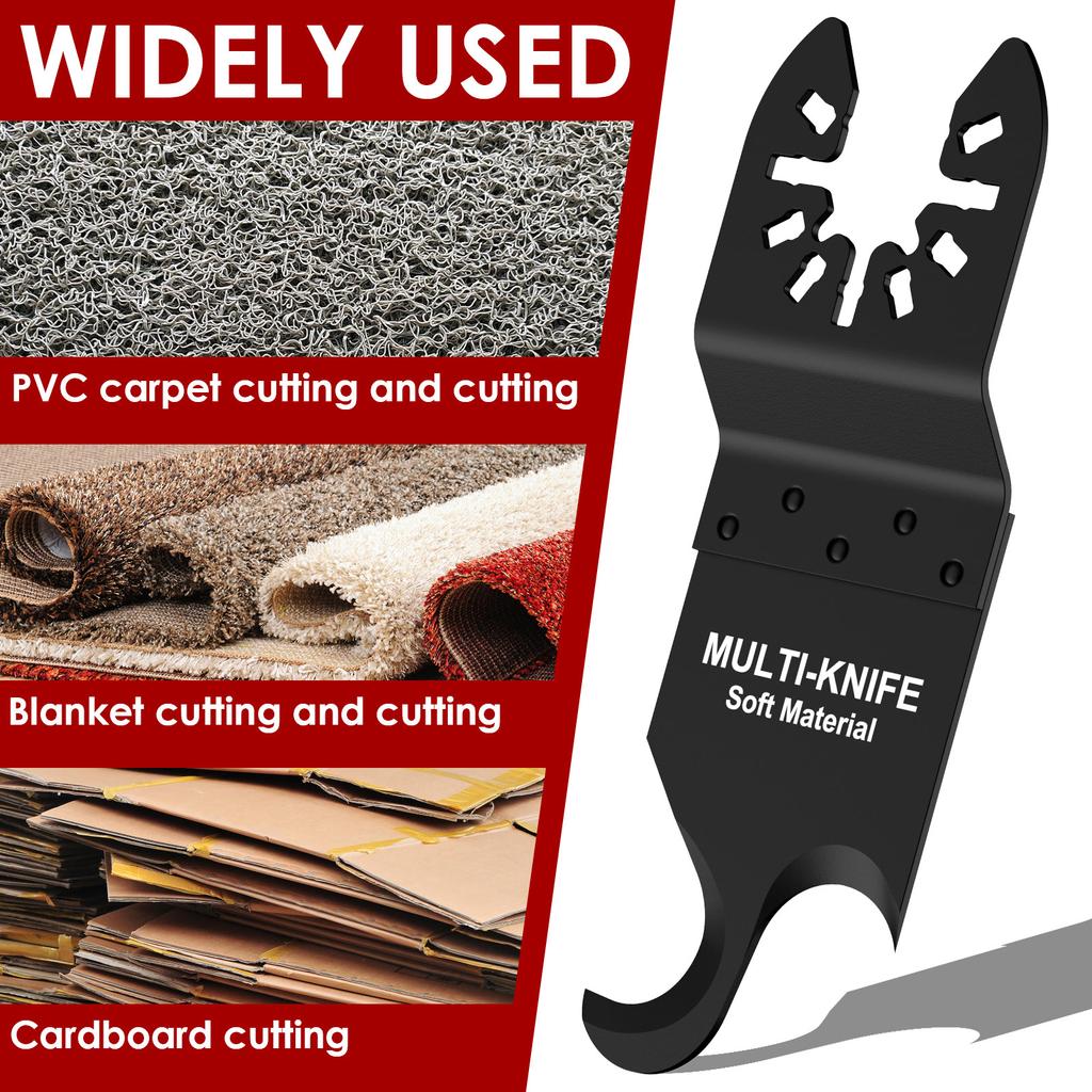 4 Stück Sägeblätter Oszillierendes Multitool Hakenmesser Klinge Multitool Sägeblätter zum Schneiden von weichen Materialien Dachschindeln, PVC Ca