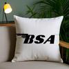 Moto B-Bsa Cushion Cover Plush Fabric Soft Double-Sided Printed Invisible Zipper Sofa Pillow Case Home Decor