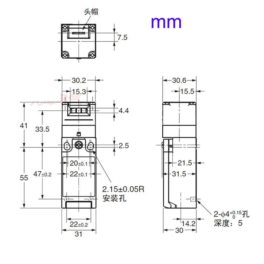 SRK D11 Safety Door Switch Waterproof Limit Switches IP65 Lock Doors Key Switch Cable Gland PG11 D4NS-1BF QKS8, 2-Pack