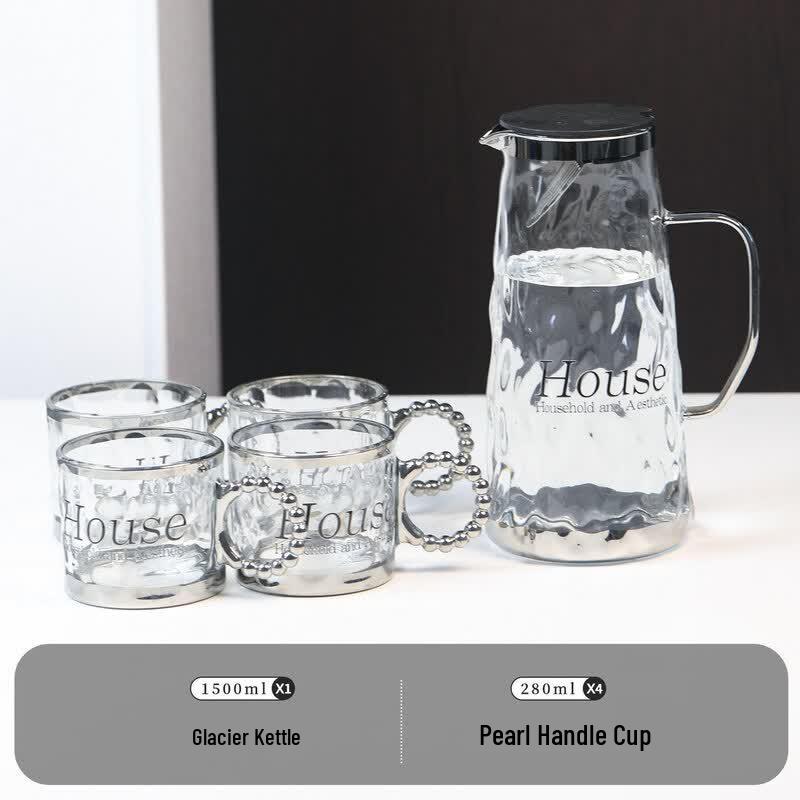 Qiwei Heat-Resistant Borosilicate Glass Pitcher & Tumbler Set