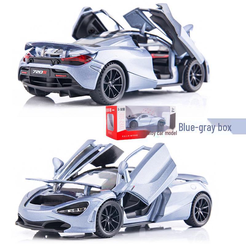 Boxed 1:32 McLaren 720S Alloy Toy Car with Pull Back, Sound, and Light Features