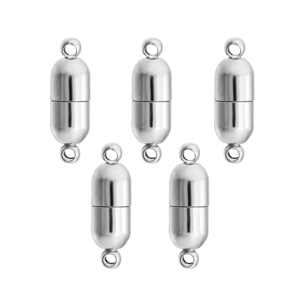 

5pcs Strong Magnetic Clasps Copper Magnet End Clasp Connectors For Jewelry Making DIY Leather Cord Bracelet Necklace Accessories