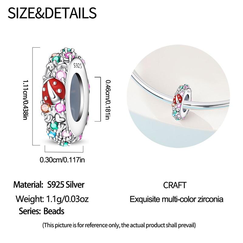 Copper Clasp Copper Cz Pave Clip Charms Lucky Clover Ladybug Safety Chain Fit Original Bangle Bracelet Jewelry Clip