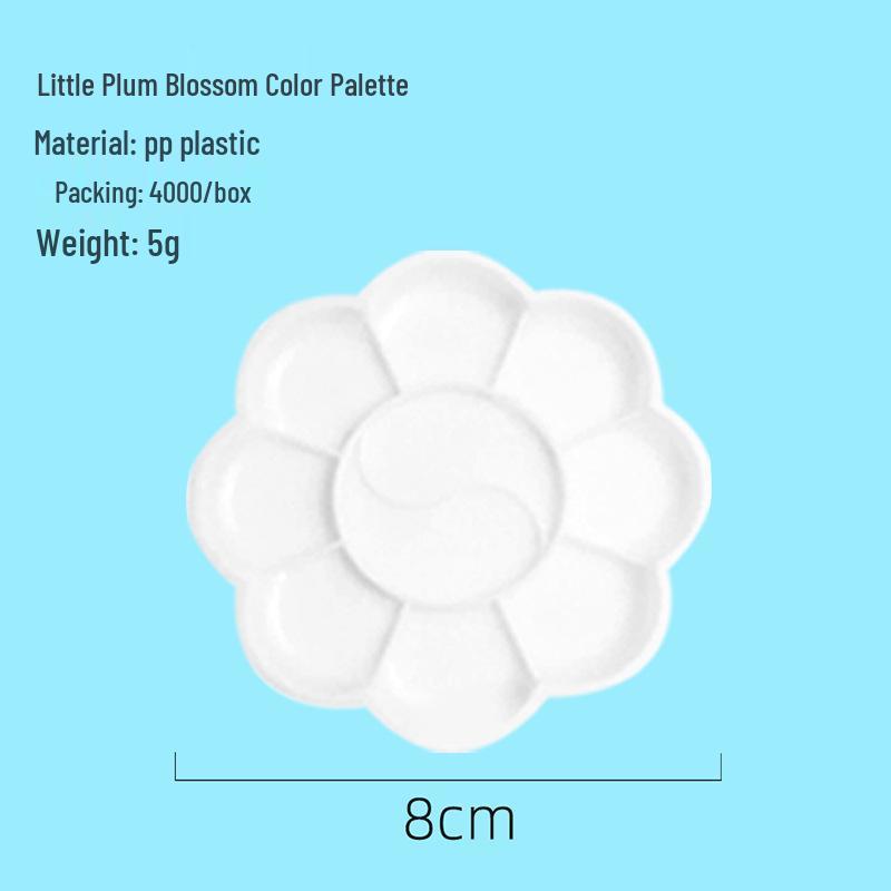 

Трансграничная художественная пластиковая палитра: Дизайн «Цветущая слива и стопа» с 6 и 10 отверстиями