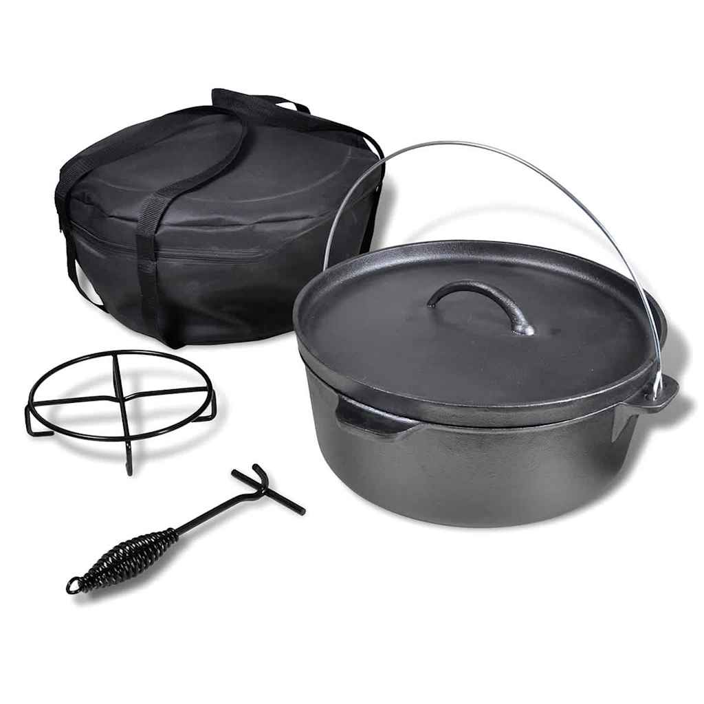Gusseiserner Topf 11,3 L mit Zubehör