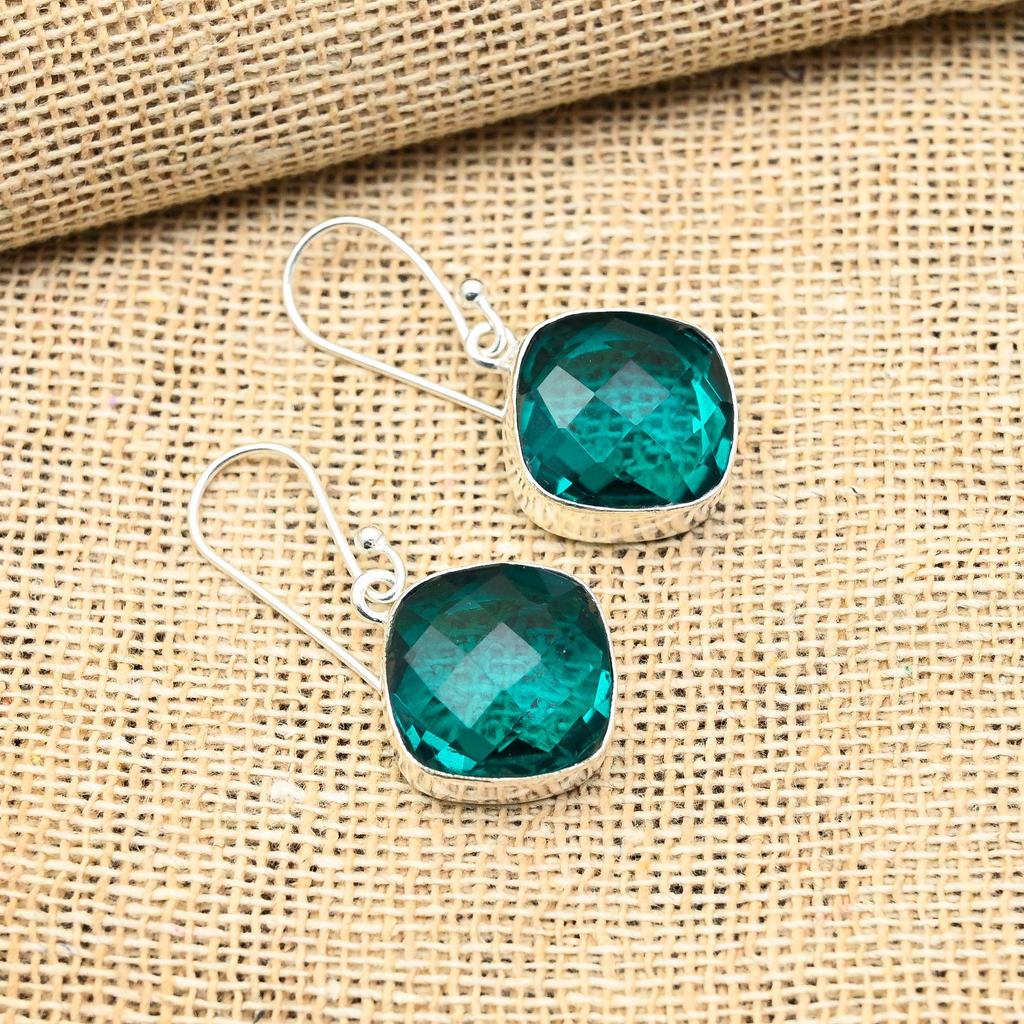 Indicolite Edelstein handgefertigt 925 Sterling Silber Schmuck Ohrringe für Frauen