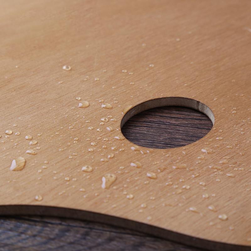 1 Pcs Wooden Palette,Oval And Square Solid Wood Panels,Suitable For Oil Painting,Gouache,Acrylic And Other Pigments