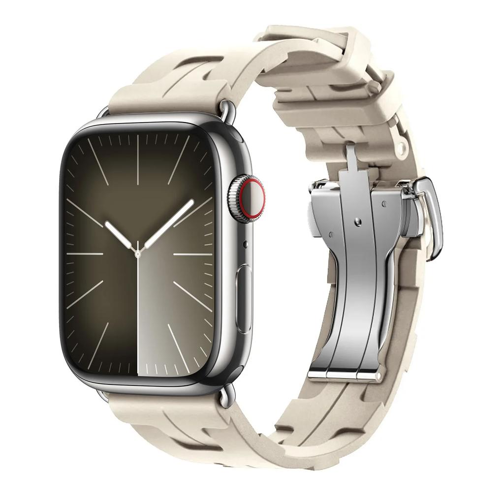 Con Logo Kilim Cinturino in Silicone a Giro Singolo Cinturino per Apple Watch 46mm 42mm Cinturino per Iwatch 11 10 9 8 Ultra3 49mm 45mm 38mm Cinturino per Orologio