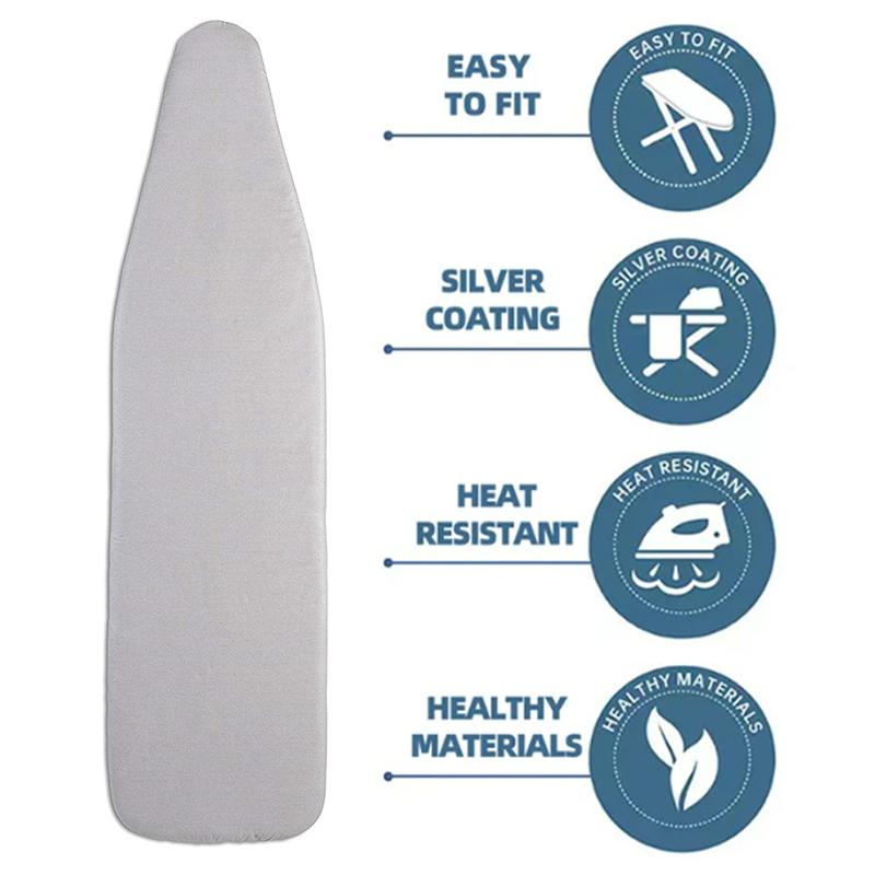 Universal Silver Coated Padded Ironing Board Cover Double-Layer Heat Resistant High Temperature Non-Fading Ironing Board Cover