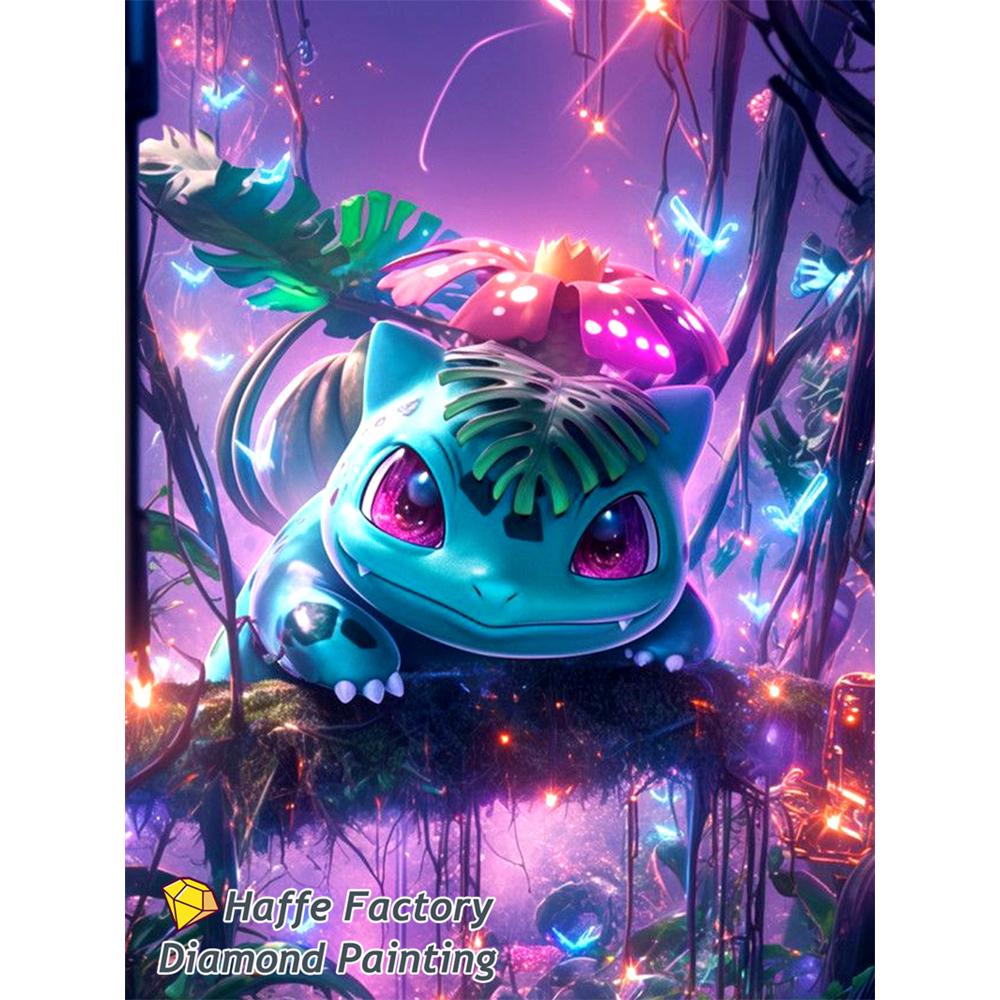 Fantasy Forest Pokemon Diy 5d Full Diamond Painting Charmander Bulbasaur Eevee Jigglypuff Art Mosaic Cross Stitch Room Decor