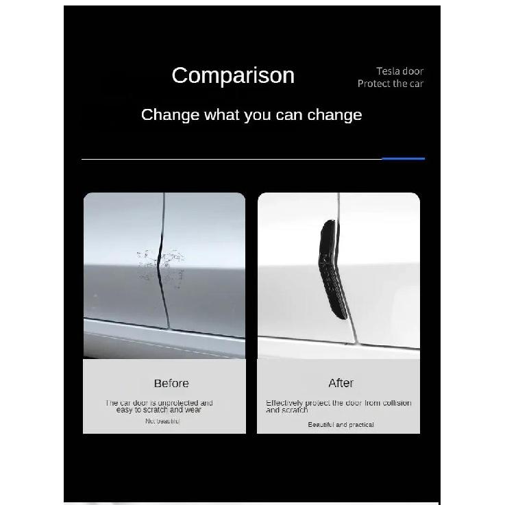For Tesla Model Y Juniper 2025 Door Protector Strip Anti-Collision Model 3 Door Side Edge Protection Sticker Guard Accessories Interior Mirrors 6