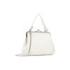 VIVIENNE WESTWOOD Granny Frame Silver Logo Detachable Chain Strap Top Handle Bag Women Shoulder Bag White 52020003S000DA401