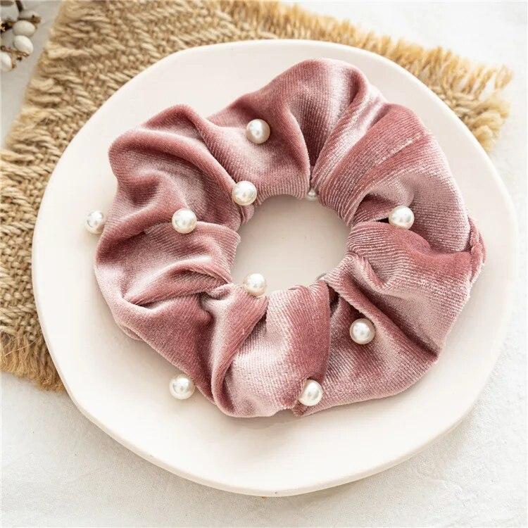 Bohemia Star Large Hair Rings Scrunchies Vintage Flocked Elastic Hairband Trendy Hair Ropes Headbands Hair Accessories For Women Headwear