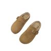 Winter outer wear velvet bag head half tow Boken Muller Boken slippers mango big head loafer bean cotton slippers