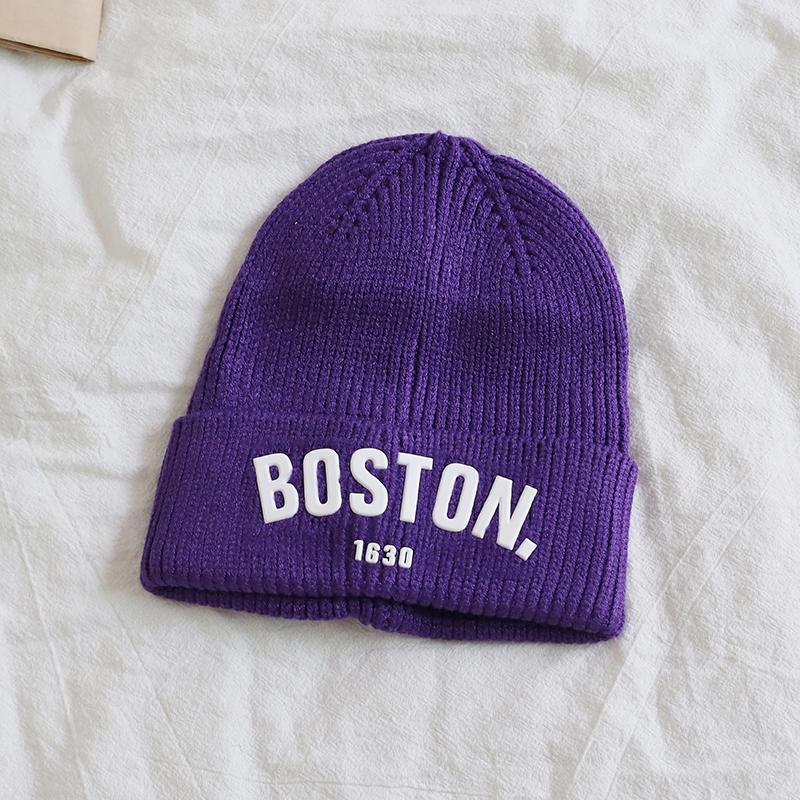 Παιδικό πλεκτό καπέλο μωρού σκούφος για αγόρια κορίτσια καπέλο με γράμματα για παιδιά