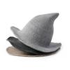 Vintage Halloween Woman Witch Hat Costume Wool Knit Hat For Party Coseplay Masquerade Hat Festival Decoration Accessories