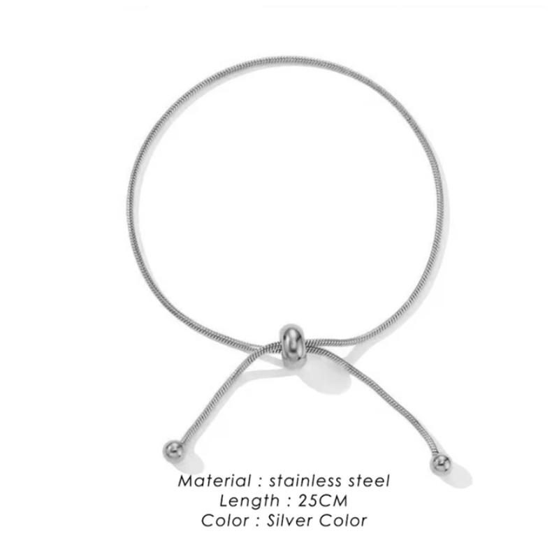 

Корейский регулируемый браслет из нержавеющей стали для женщин, девочек, мужчин, высококачественный дизайн, золотой цвет, ювелирные изделия в виде змеиной цепи серебряный