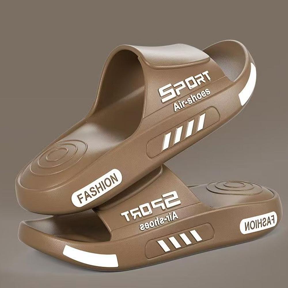 BASATU Fashion Men's Slippers PVC Soft Sole Non-slip Slides Casual Outdoor Beach Flip Flops Home Bathroom Sandal Couples Slipper