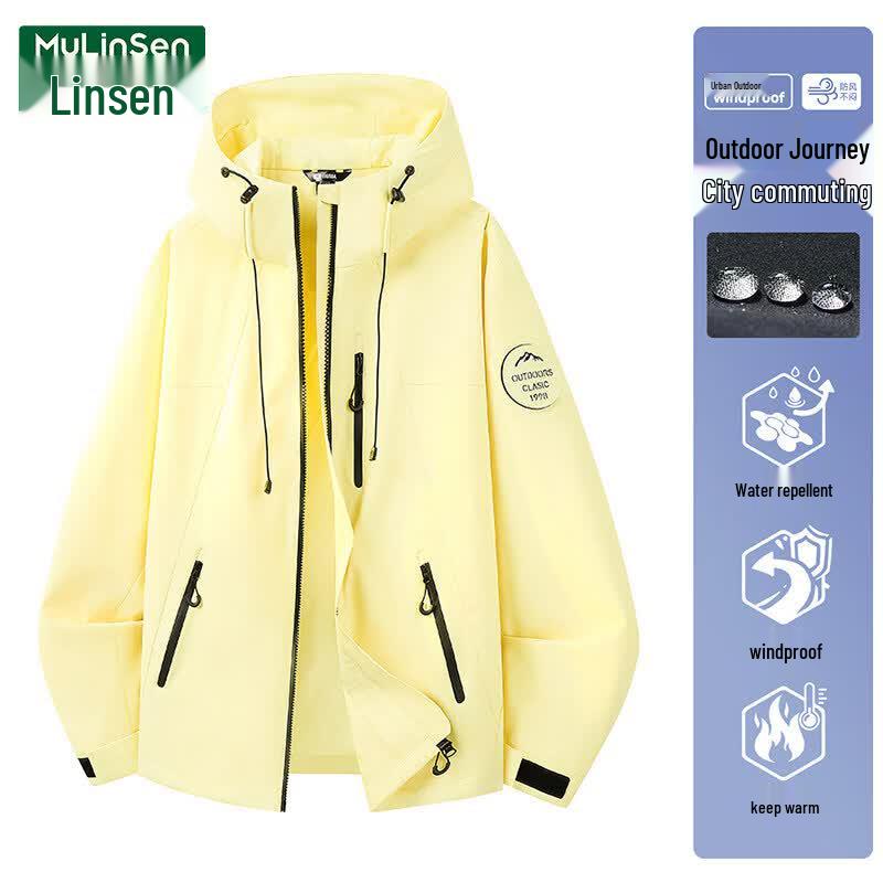 MULINSEN Women s Outdoor Windproof Water-Repellent Jacket 4XL
